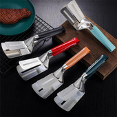 Mitmevärvilised roostevabast terasest BBQ-toidutangid Õõnes praad Leivaklamber Klamber Praadimine Kala Labidas Toidunõud Köögitööriistad