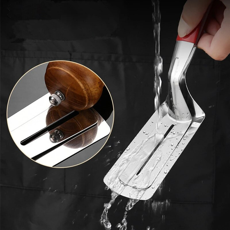 Mitmevärvilised roostevabast terasest BBQ-toidutangid Õõnes praad Leivaklamber Klamber Praadimine Kala Labidas Toidunõud Köögitööriistad