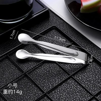 3 kom male mini hvataljke za šećer od nehrđajućeg čelika Ice Bar Buffet Kuhinjska žlica Stezaljka za led za hranu Alat za kavu Kuhinjski roštilj Stezaljka za roštilj