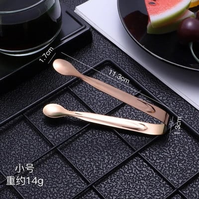 3 kom male mini hvataljke za šećer od nehrđajućeg čelika Ice Bar Buffet Kuhinjska žlica Stezaljka za led za hranu Alat za kavu Kuhinjski roštilj Stezaljka za roštilj