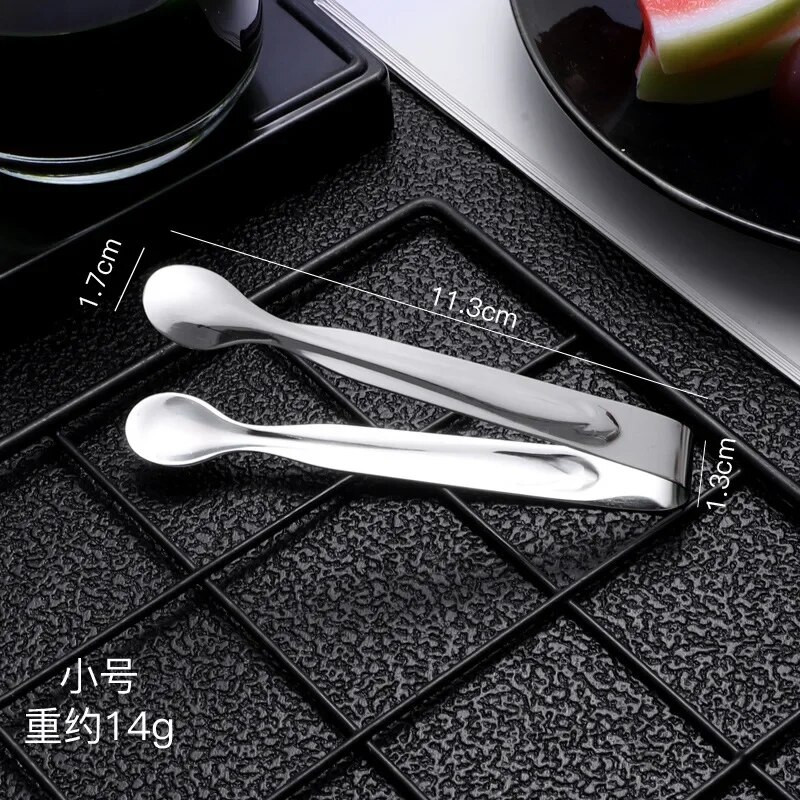 3 kom male mini hvataljke za šećer od nehrđajućeg čelika Ice Bar Buffet Kuhinjska žlica Stezaljka za led za hranu Alat za kavu Kuhinjski roštilj Stezaljka za roštilj