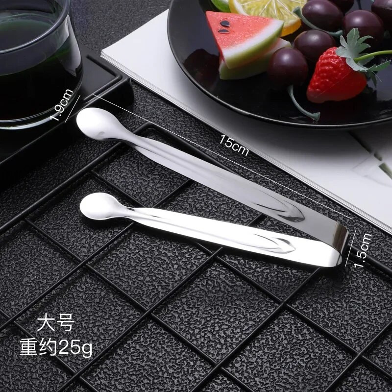 3 kom male mini hvataljke za šećer od nehrđajućeg čelika Ice Bar Buffet Kuhinjska žlica Stezaljka za led za hranu Alat za kavu Kuhinjski roštilj Stezaljka za roštilj