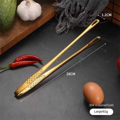 Nerūdijančio plieno maisto žnyplės ilga rankena neslystančios kepsninės žnyplės kepsnių žnyplės Virtuvės gaminimo įrankiai virtuvės reikmenys