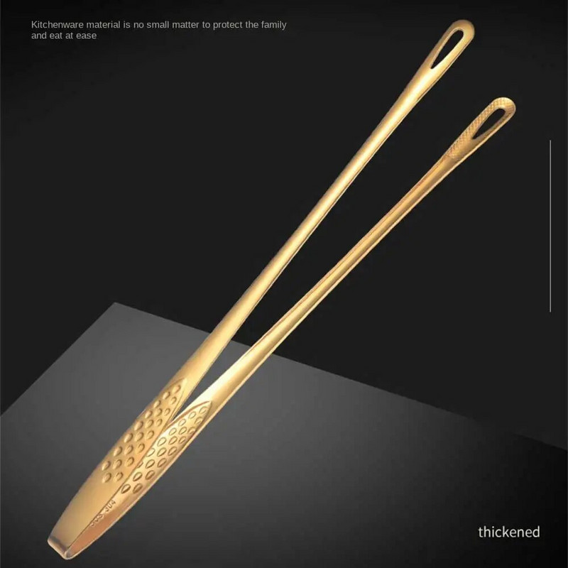 Nerūdijančio plieno maisto žnyplės ilga rankena neslystančios kepsninės žnyplės kepsnių žnyplės Virtuvės gaminimo įrankiai virtuvės reikmenys