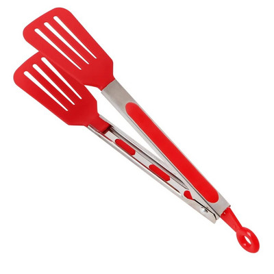 Ustensile de gătit de bucătărie Clestă de bucătărie antiaderentă pentru pizza, pâine, friptură, mâner din oțel inoxidabil, ustensile pentru salată, clește pentru grătar