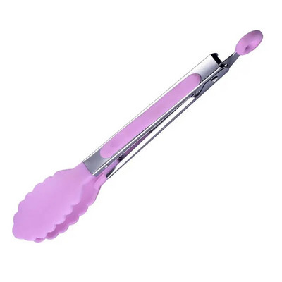 Clestă pentru mâncare Clestă de bucătărie din oțel inoxidabil din silicon din nailon Clemă de gătit antiderapante Unelte pentru salată pentru grătar Accesorii de bucătărie pentru grătar