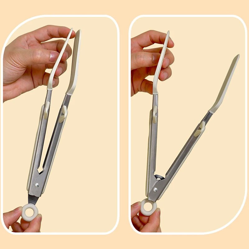 Silikoninis maisto žnyplių spaustukas nerūdijančio plieno kepsninės salotos Įrankiai Mėsos kepimas Duona Neslystantis spaustukas Grilis Prietaisai Virtuvės reikmenys