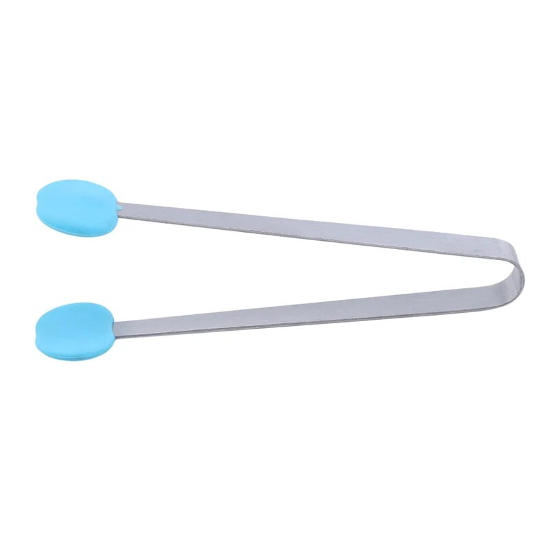 Cleste de servire pentru grătar din silicon pentru bucătărie pentru gătit Ustensila cu mâner din oțel inoxidabil Clip pentru grătar Cles pentru servire pâine pentru salată