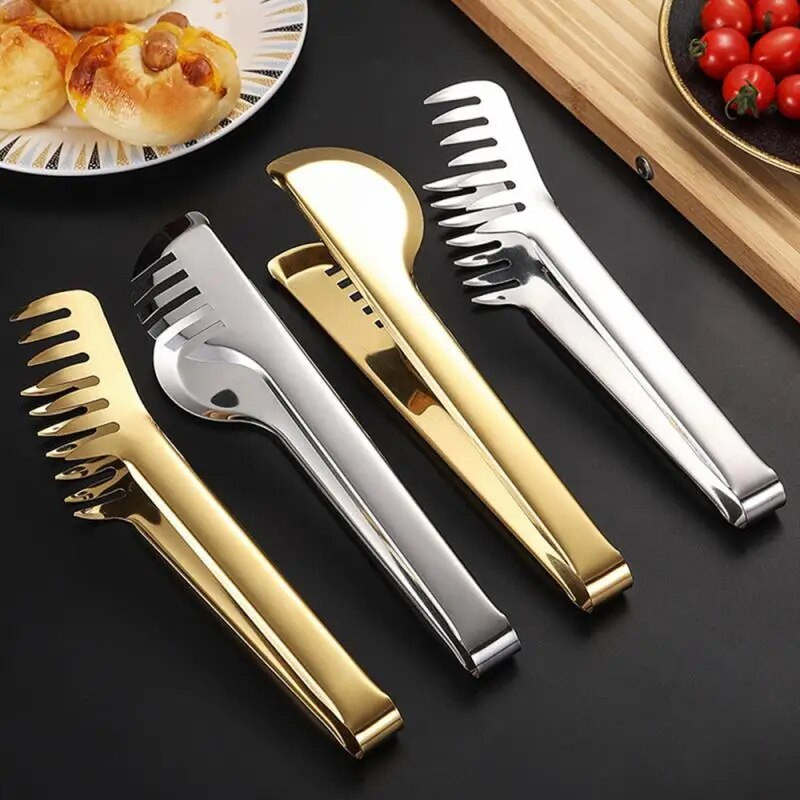 Cleste de bucătărie pentru grătar din oțel inoxidabil, aurii