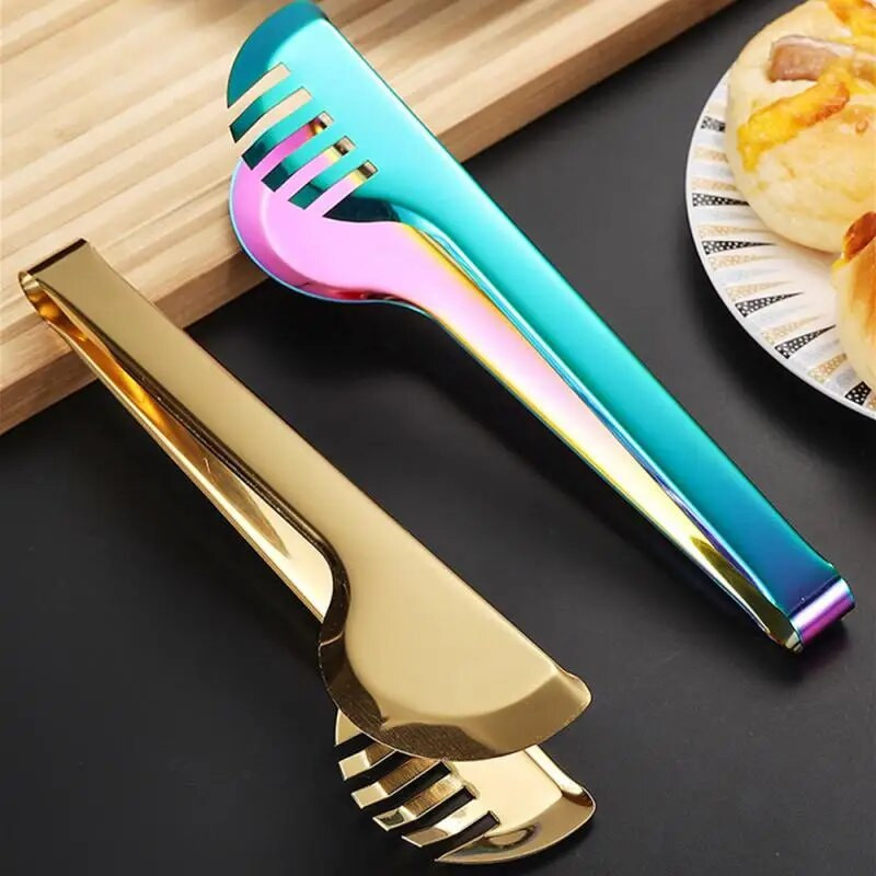 Cleste de bucătărie pentru grătar din oțel inoxidabil, aurii