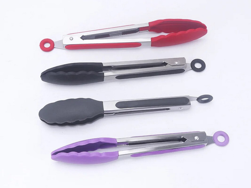1 buc. Clestă alimentară din silicon de calitate alimentară Clestă pentru pâine din silicon anti-alunecare Creativă pentru servire Unelte de bucătărie Instrumente pentru grătar Accesorii