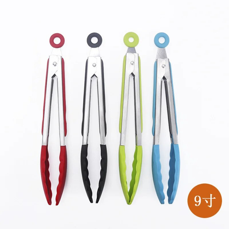 1 buc. Clestă alimentară din silicon de calitate alimentară Clestă pentru pâine din silicon anti-alunecare Creativă pentru servire Unelte de bucătărie Instrumente pentru grătar Accesorii