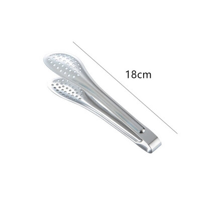 Clestă poroasă îngroșată anti-opărire pentru cleme pentru alimente, din oțel inoxidabil, scurgere de ulei, friptură la grătar, carne, salată, clemă pentru pâine, ustensile de bucătărie