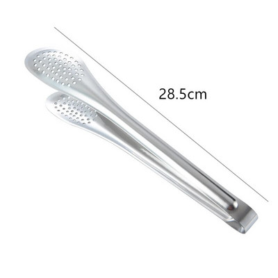 Clestă poroasă îngroșată anti-opărire pentru cleme pentru alimente, din oțel inoxidabil, scurgere de ulei, friptură la grătar, carne, salată, clemă pentru pâine, ustensile de bucătărie