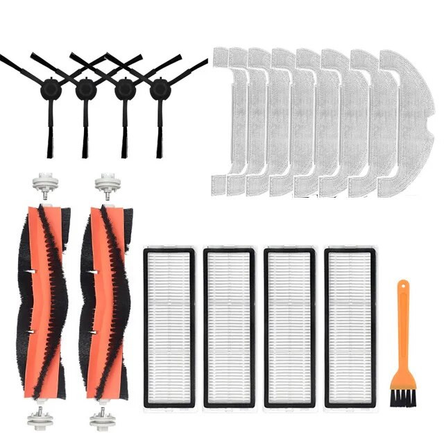 Nuimamas pagrindinis šepetys Hepa filtro šoninio šepečio šluostė, skirta Xiaomi Mi STYTJ05ZHM roboto dulkių siurblys-Mop 2 Ultra Cleaner atsarginė dalis