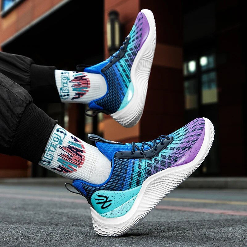 Pantofi de baschet pentru bărbați, pantofi de exterior pentru femei, pantofi de sală rezistenti la uzură, cu amortizare, pantofi de tenis respirabili, pentru bărbați