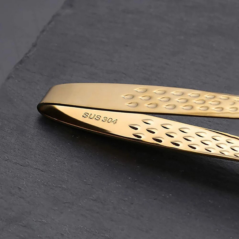 1 vnt. aukso 304 nerūdijančio plieno grotelių žnyplės kepsninės spaustukai virtuvės salotoms maisto žnyplės pincetai kepsninės kepimo spaustukas įrankis grotelių žnyplės