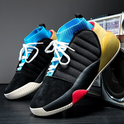 Pantofi de sport pentru bărbați, de modă, înalți, designeri de baschet, pantofi profesioniști groși, pentru bărbați, pantofi sport cu plasă respirabilă