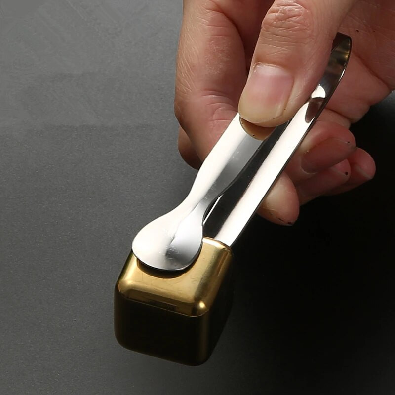 304 nerūdijančio plieno ledo segtukas neslystantis kavos cukraus kubelių gnybtas Mini maisto žnyplės sutirštintos baro rankšluosčių segtukas Virtuvės priedai