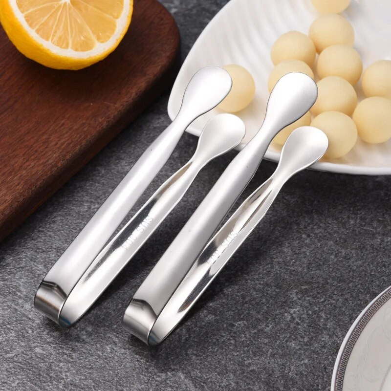 304 nerūdijančio plieno ledo segtukas neslystantis kavos cukraus kubelių gnybtas Mini maisto žnyplės sutirštintos baro rankšluosčių segtukas Virtuvės priedai