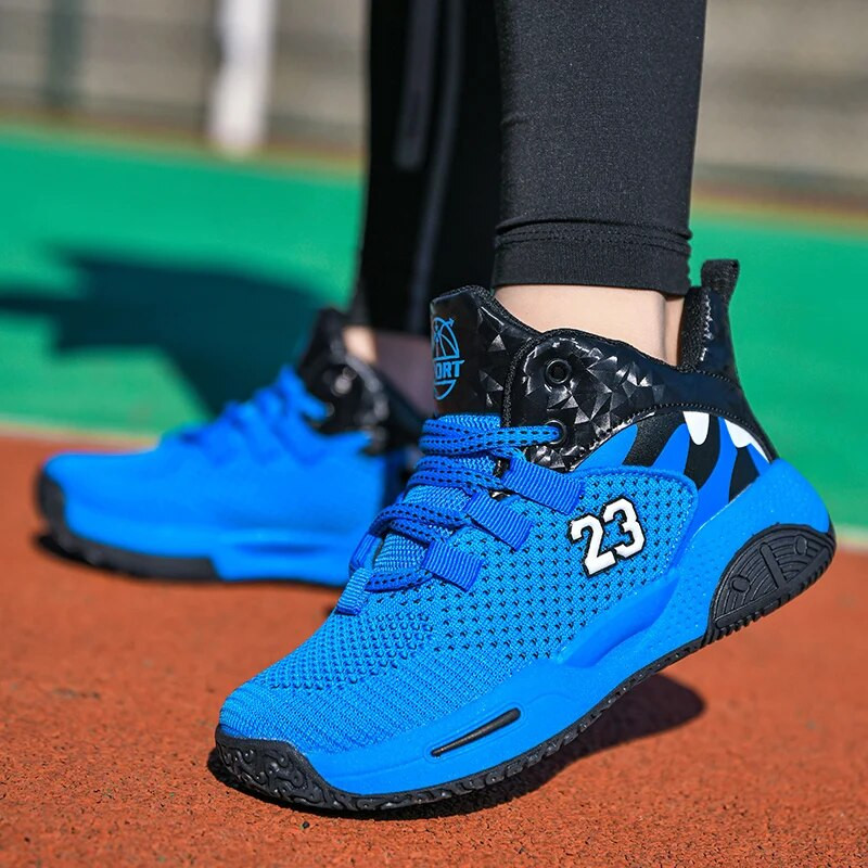 Gamintojas Vaikų berniukų krepšinio batai storu padu kvėpuojantis neslystantis sportbačiai mergaitėms sportiniai batai vaikiški krepšinio batai unisex