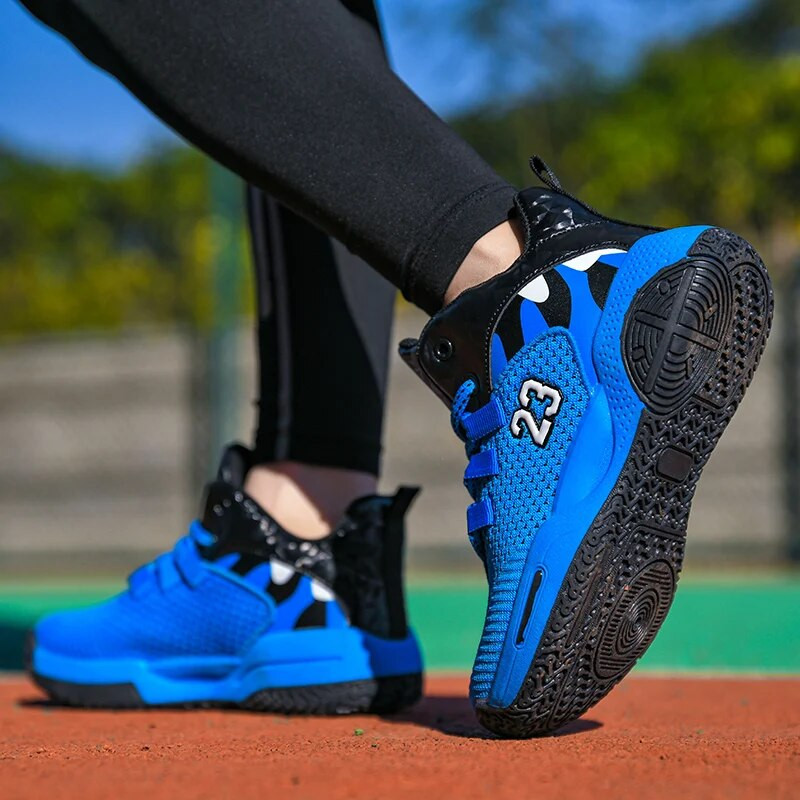 Gamintojas Vaikų berniukų krepšinio batai storu padu kvėpuojantis neslystantis sportbačiai mergaitėms sportiniai batai vaikiški krepšinio batai unisex