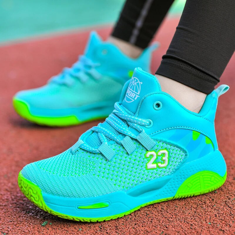 Gamintojas Vaikų berniukų krepšinio batai storu padu kvėpuojantis neslystantis sportbačiai mergaitėms sportiniai batai vaikiški krepšinio batai unisex