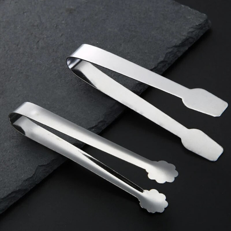 Mini hvataljke za hranu od nehrđajućeg čelika Stezaljka za kocke leda i šećera Stezaljka za odrezak kruha Srebrna pinceta Pribor za kuhanje u kućnoj kuhinji