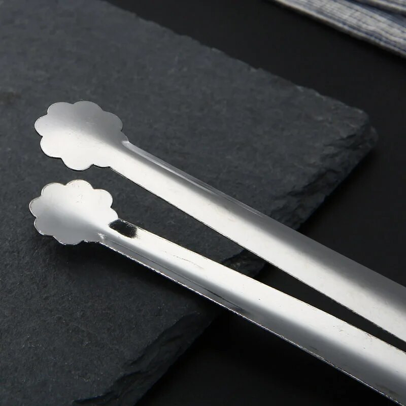 Mini hvataljke za hranu od nehrđajućeg čelika Stezaljka za kocke leda i šećera Stezaljka za odrezak kruha Srebrna pinceta Pribor za kuhanje u kućnoj kuhinji