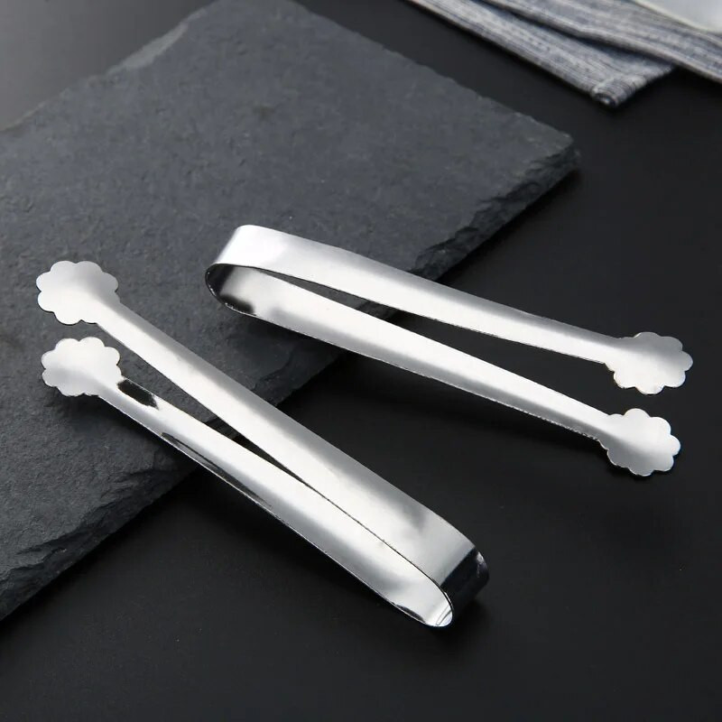 Mini hvataljke za hranu od nehrđajućeg čelika Stezaljka za kocke leda i šećera Stezaljka za odrezak kruha Srebrna pinceta Pribor za kuhanje u kućnoj kuhinji