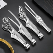 Clemă de gătit pentru friptură, grătar, din oțel inoxidabil, cu două fețe, clemă pentru friptură, ustensile de bucătărie