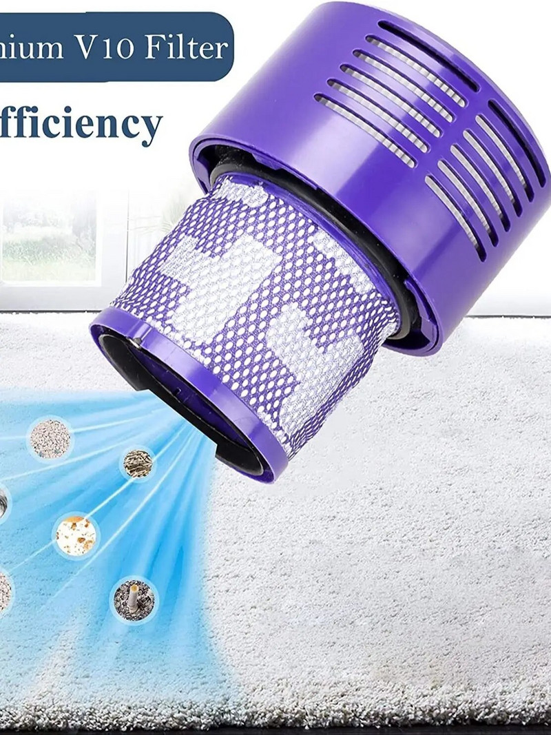 Filtre HEPA V10 de înlocuire lavabile pentru Dyson V10 Cyclone Series V10 Absolute V10 Animal V10 Total Clean, SV12 Piesa de înlocuire