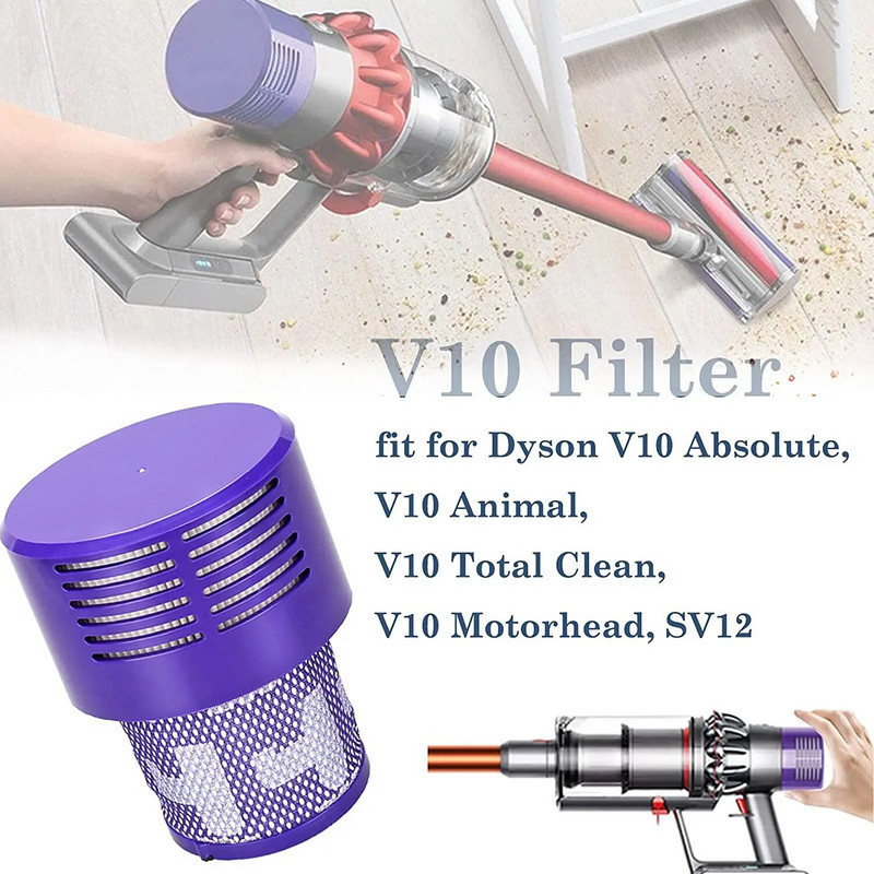 Filtre HEPA V10 de înlocuire lavabile pentru Dyson V10 Cyclone Series V10 Absolute V10 Animal V10 Total Clean, SV12 Piesa de înlocuire