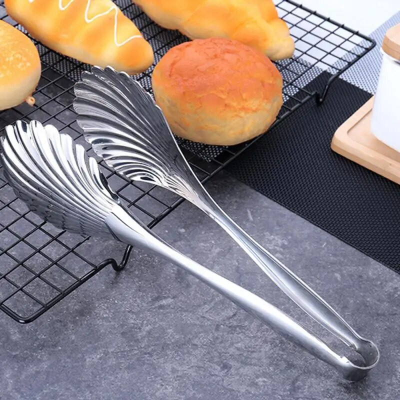 Clestă pentru mâncare pentru grătar, clemă pentru friptură, clemă de prăjitură, ustensile de bucătărie din oțel inoxidabil 304, ustensile de gătit pentru bucătărie