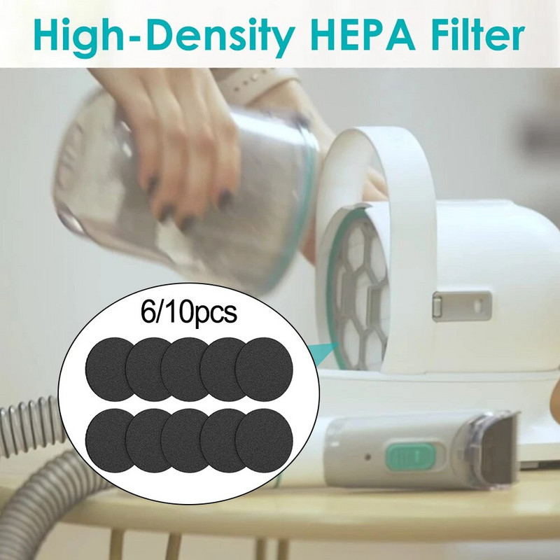 6/10 vnt. kempinės filtro keitimas, skirtas Neakasa / Neapot P1 Pro vakuuminio siurbimo priežiūros rinkinys buitinis valymo įrankis