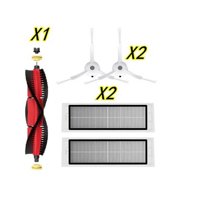 Za Xiaomi Rockrobo Vacuum V1 Dodaci za robotski usisivač Glavni valjak Bočna četka Hepa Kompleti dijelova filtera