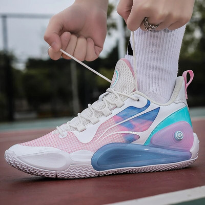 Нови мъжки действителни бойни шок-абсорбиращи отскок действителни бойни баскетболни обувки Blitz 9 дишащи модни двойки улични обувки