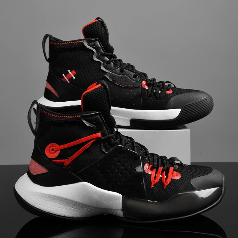 Pantofi de baschet color mozaic pentru bărbați Pantofi sport cu șireturi pentru bărbați, de înaltă calitate, amortizare anti-alunecare, tălpi din cauciuc