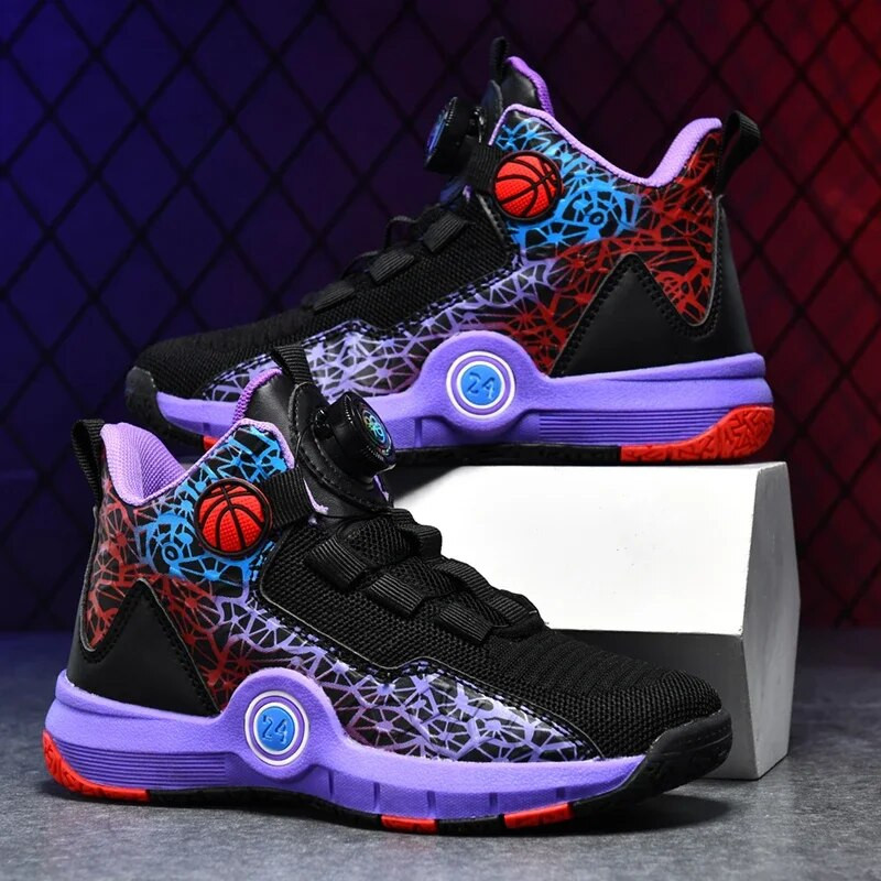 Детски баскетболни обувки нови детски обувки против хлъзгане дишащи спортни обувки за момчета на открито спортни маратонки за момичета