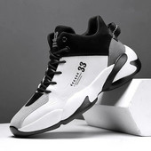 Pantofi de baschet înalți pentru bărbați de marcă, cu talpă groasă, pantofi sport anti-alunecare, la modă, pentru tineret, pantofi atletic confortabili, Tenis Para Hombre