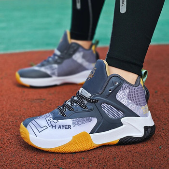Детски баскетболни обувки Спортно игрище на открито Неплъзгащи се маратонки Високи мъжки тенис баскетболни обувки Безплатна доставка Мъжки обувки