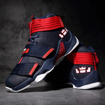 Баскетболни обувки Мъжки въздушни висококачествени дишащи маратонки Indoor Filed Неплъзгащи се тренировъчни обувки Високи мъжки обувки