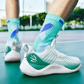 Мъжки баскетболни обувки Есенни амортисьорни устойчиви на износване модерни универсални спортни обувки Младежки на открито Баскетбол за истински битки