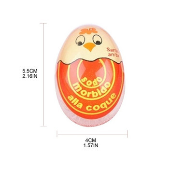 Карикатура Таймер за меки твърдо сварени яйца Индикатор за промяна на цвета на яйцата Наблюдател на температурата на яйцата Смола Термометър за варене на яйца