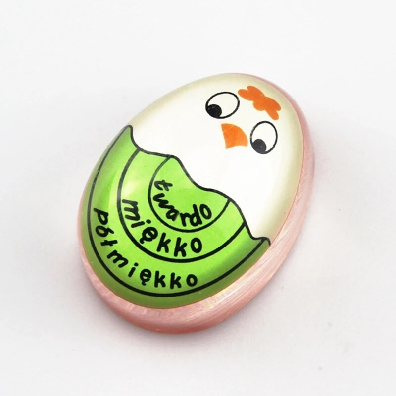 Animacinis filmas Minkštas kietai virtų kiaušinių laikmatis Kiaušinių spalvos keitimo indikatorius Kiaušinių temperatūros stebėtojas Dervos virimo kiaušinių termometras