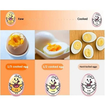 Χρονοδιακόπτης για βραστά αυγά Δημιουργικό τεχνούργημα χρονισμού κουζίνας Κινούμενα σχέδια που αλλάζουν χρώμα Αυγά Beep Ανθεκτικά Gadgets κουζίνας με αυγά καρδιάς ποσέ