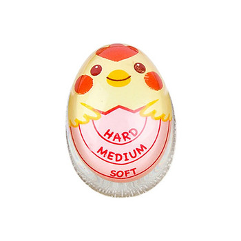 Таймер за варено яйце Творчески кухненски артефакт за синхронизиране с карикатура Яйца със звуков сигнал, променящи цвета си, Издръжливо поширано яйце със сърце Кухненски джаджи