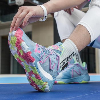 Нови маратонки Мъжки Дамски баскетболни обувки Мода за възрастни Дишащи спортни обувки Удобни неплъзгащи се спортни маратонки Тийнейджъри
