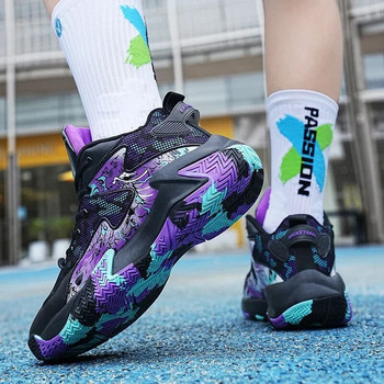 Мъжки баскетболни обувки Момчета Дишащи леки неплъзгащи се спортни обувки Спортни маратонки Дамски баскетболни обувки