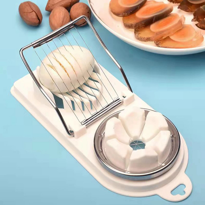 2 u 1 višenamjenska nadogradnja od nehrđajućeg čelika, rezač za jaja, rezač za sekcije, kalup za ručak u obliku cvijeta, alati za meso, kuhinjski dodaci